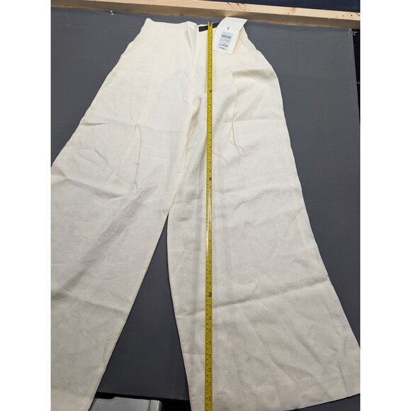 Massimo Dutti Pants - Massimo Dutti Wide-Leg Linen Trousers Ivory Size 40 EU / 8 US NWT